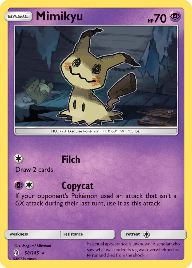 Mimikyu (58/145) [Sun & Moon: Guardians Rising] Reverse Holofoil