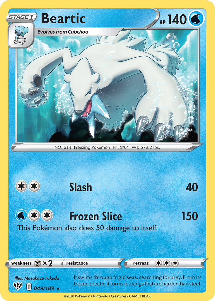 Beartic (049/189) [Sword & Shield: Darkness Ablaze] Reverse Holofoil
