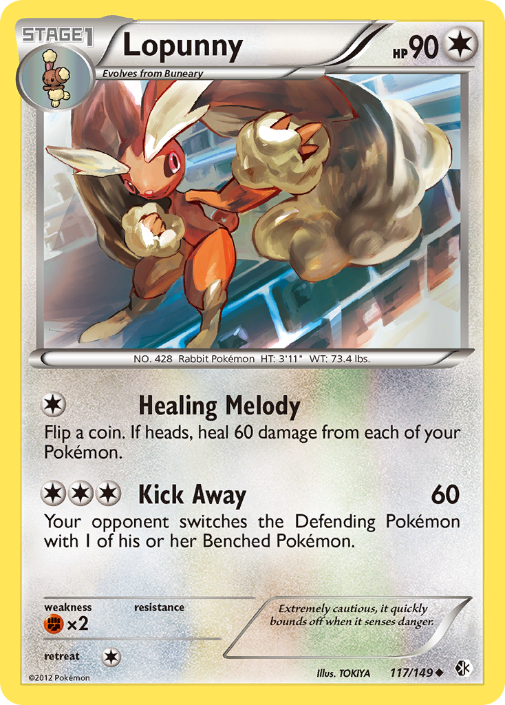 Lopunny (117/149) [Black & White: Boundaries Crossed] Reverse Holofoil