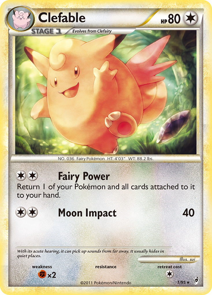 Clefable (1/95) [HeartGold & SoulSilver: Call of Legends] Reverse Holofoil