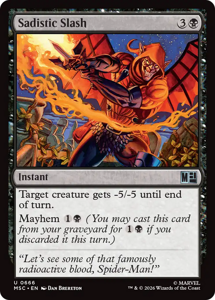 Sadistic Slash [Marvel Super Heroes Commander] Foil