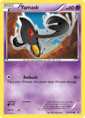 Yamask (45/101) [Black & White: Noble Victories] Reverse Holofoil