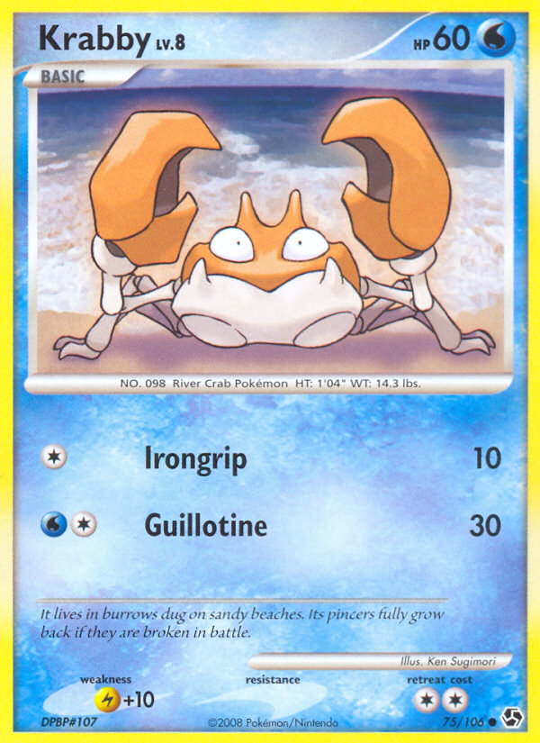 Krabby (75/106) [Diamond & Pearl: Great Encounters] Reverse Holofoil