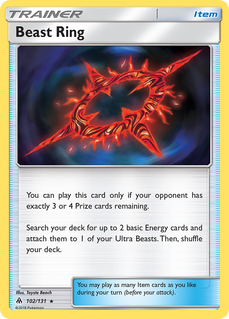 Beast Ring (102/131) [Sun & Moon: Forbidden Light] Reverse Holofoil