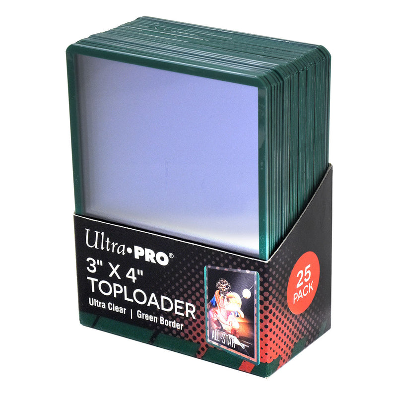 Ultra PRO: Toploader - 3" x 4" (25ct - Green Border)