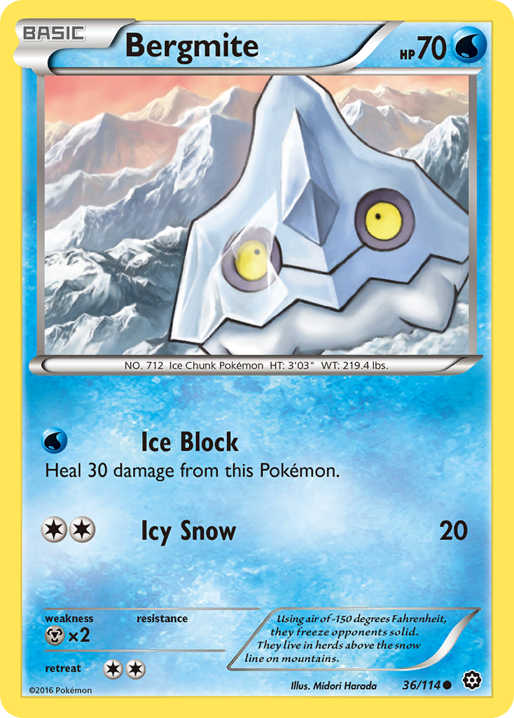 Bergmite (36/114) [XY: Steam Siege] Reverse Holofoil