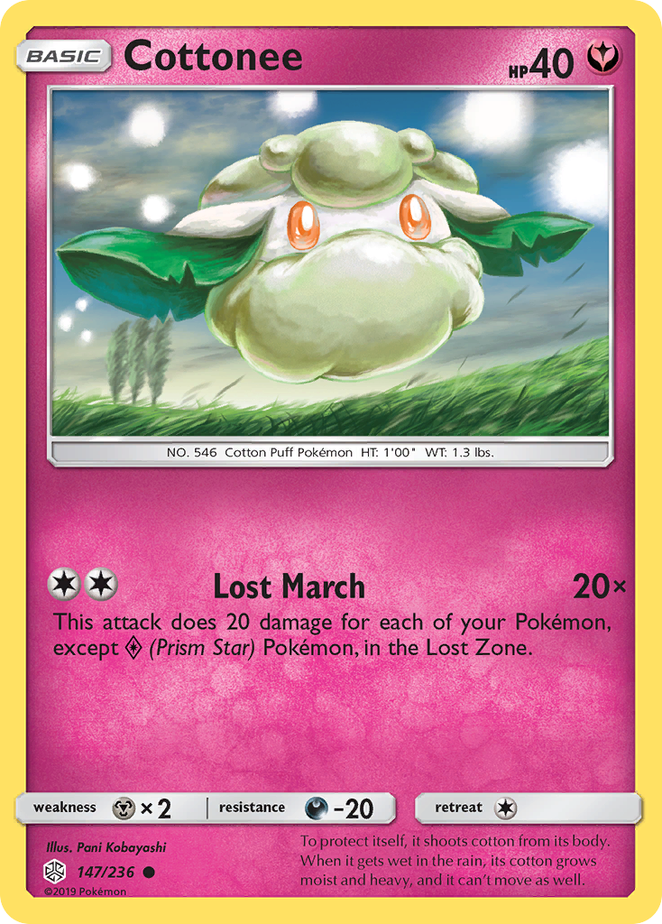Cottonee (147/236) [Sun & Moon: Cosmic Eclipse] Reverse Holofoil