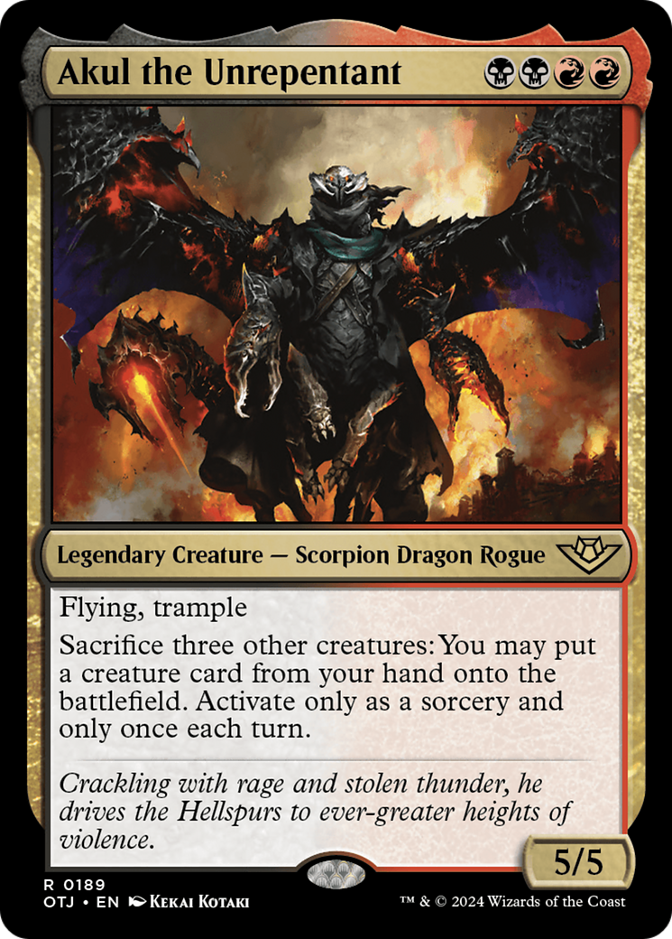 Akul the Unrepentant [Outlaws of Thunder Junction] Foil