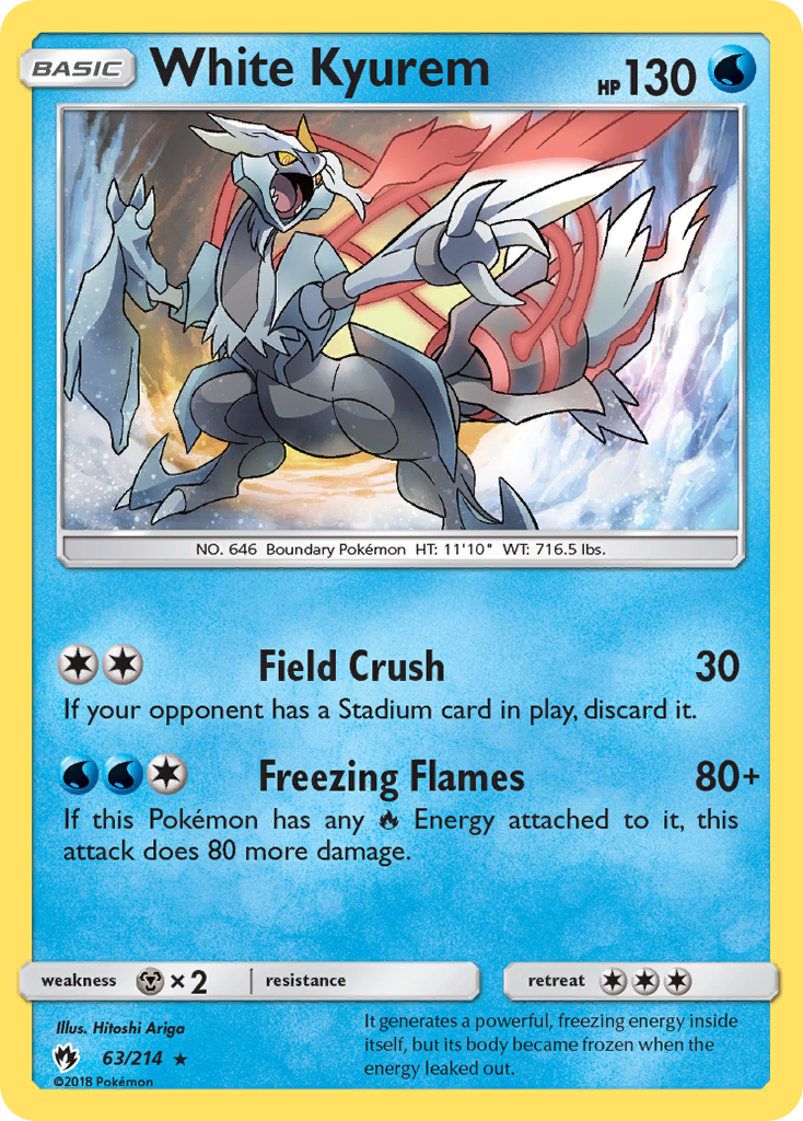 White Kyurem (63/214) [Sun & Moon: Lost Thunder] Reverse Holofoil