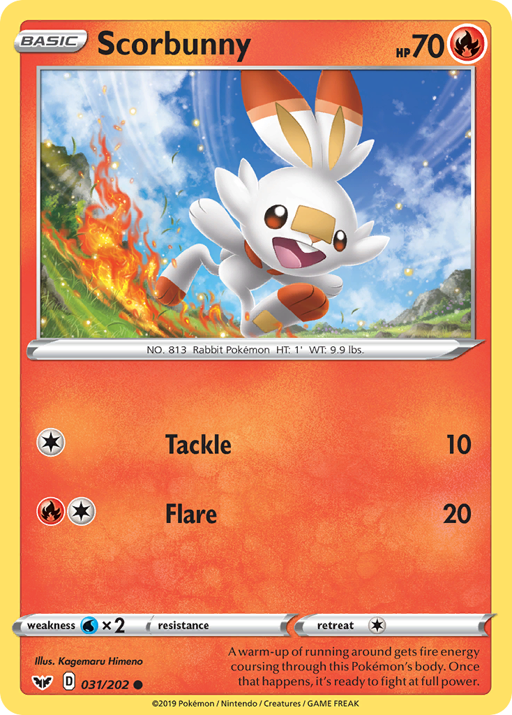 Scorbunny (031/202) [Sword & Shield: Base Set] Reverse Holofoil