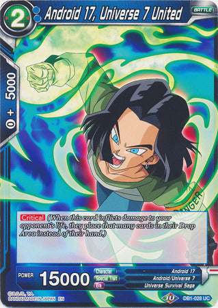 Android 17, Universe 7 United (DB1-028) [Dragon Brawl] Parallel Foil
