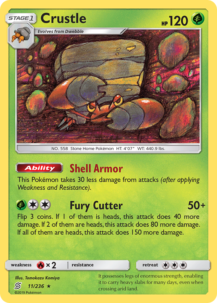Crustle (11/236) [Sun & Moon: Unified Minds] Reverse Holofoil