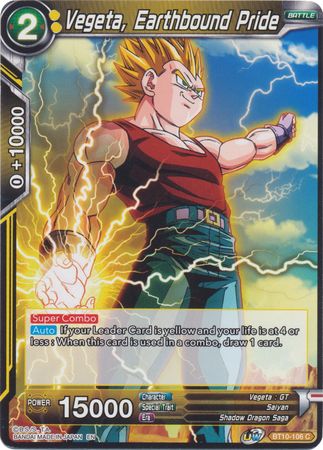Vegeta, Earthbound Pride (BT10-106) [Rise of the Unison Warrior 2nd Edition] Parallel Foil