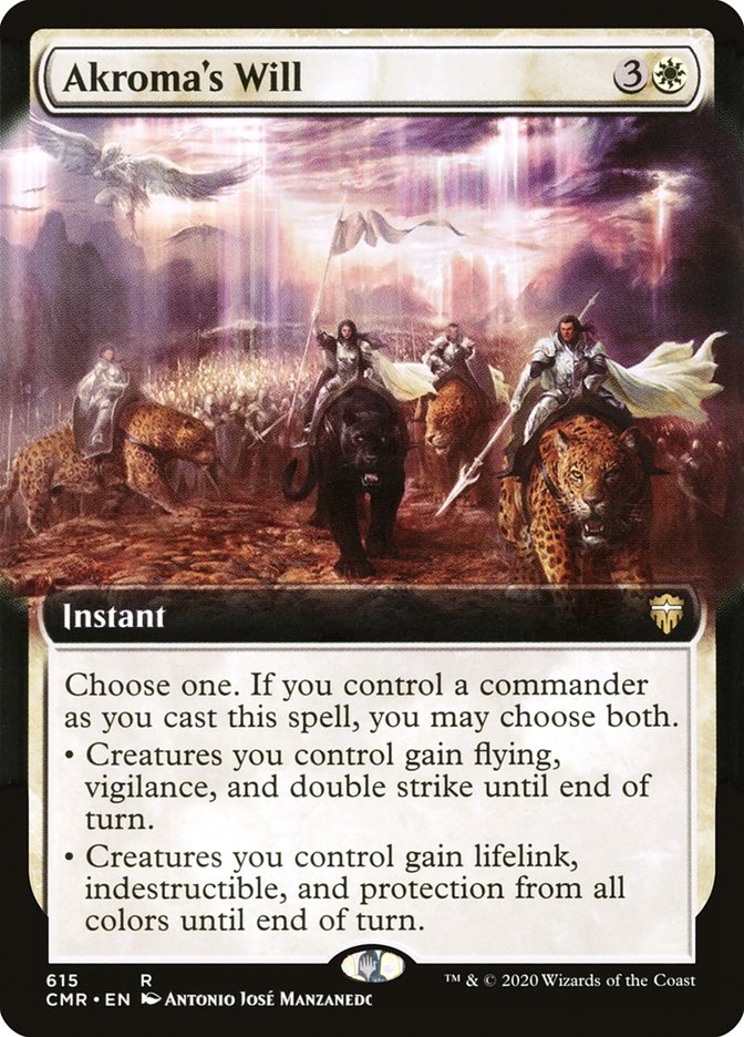 Akroma's Will (Extended Art) [Commander Legends] Foil