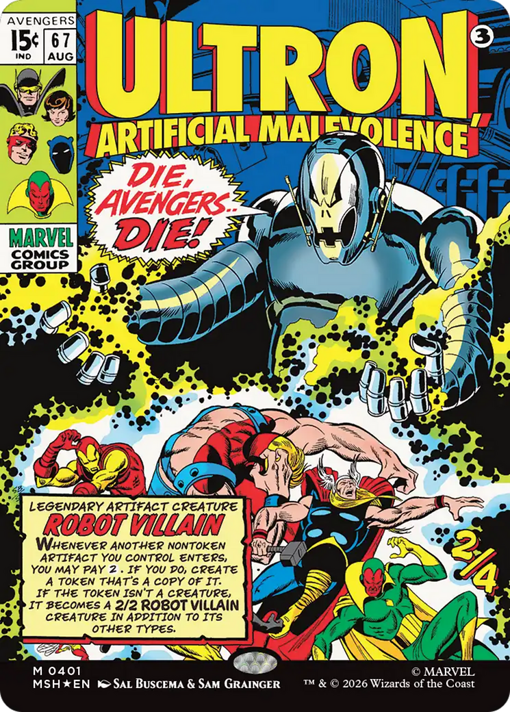 Ultron, Artificial Malevolence (Borderless) (0401) [Marvel Super Heroes] Foil