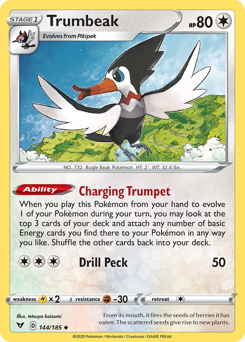 Trumbeak (144/185) [Sword & Shield: Vivid Voltage] Reverse Holofoil