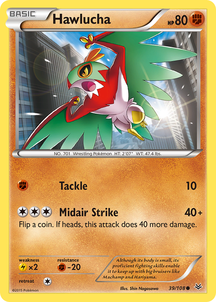 Hawlucha (39/108) [XY: Roaring Skies] Reverse Holofoil