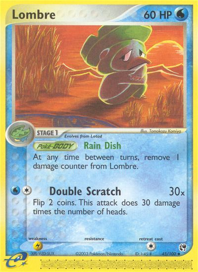 Lombre (45/100) [EX: Sandstorm] Reverse Holofoil