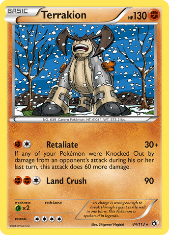 Terrakion (84/113) [Black & White: Legendary Treasures] Reverse Holofoil