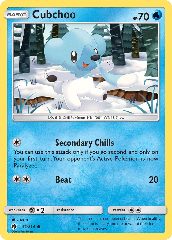Cubchoo (61/214) [Sun & Moon: Lost Thunder] Reverse Holofoil