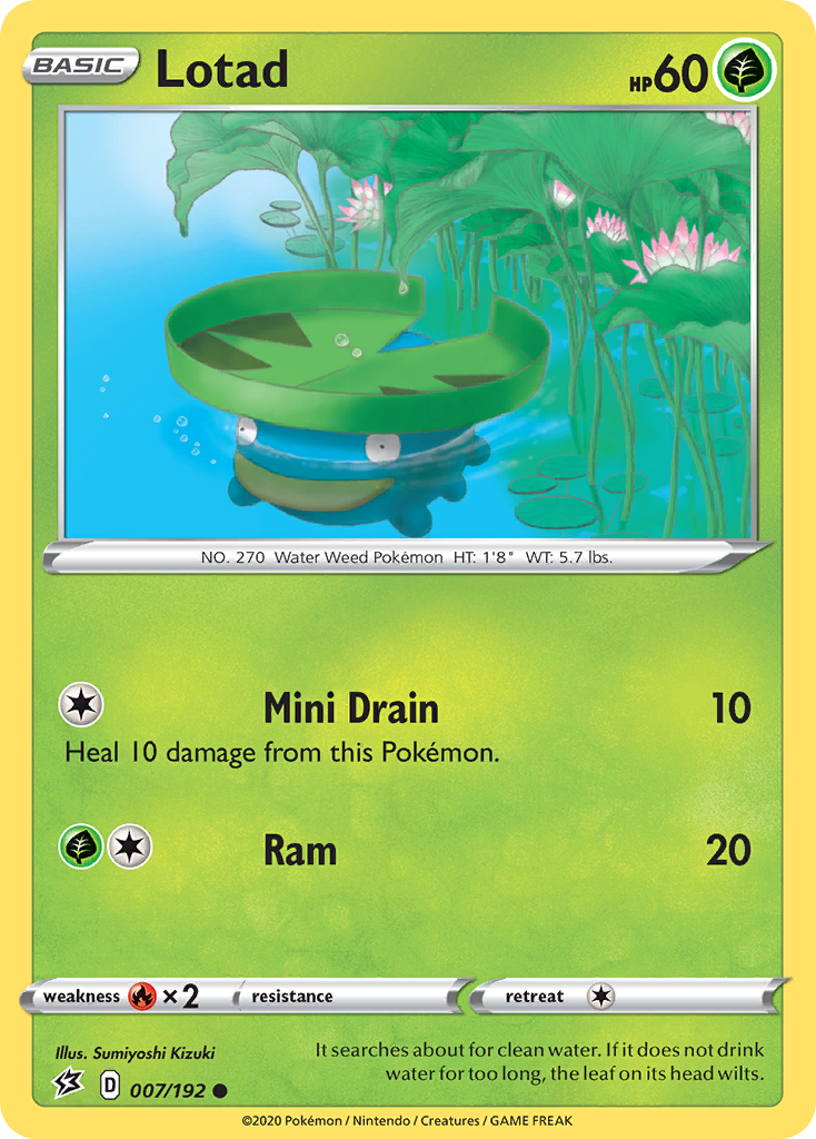 Lotad (007/192) [Sword & Shield: Rebel Clash] Reverse Holofoil