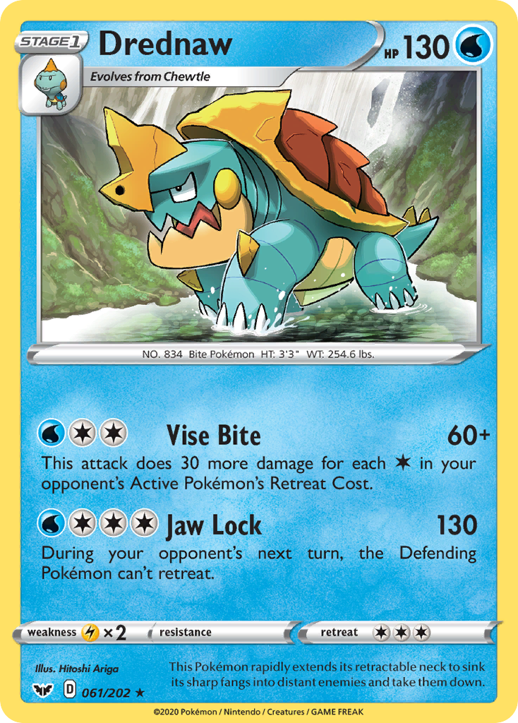 Drednaw (061/202) [Sword & Shield: Base Set] Reverse Holofoil