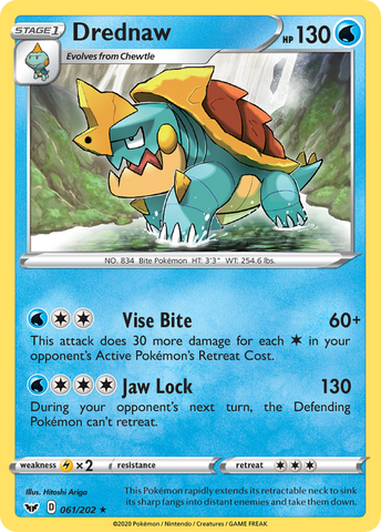 Drednaw (061/202) [Sword & Shield: Base Set] Reverse Holofoil