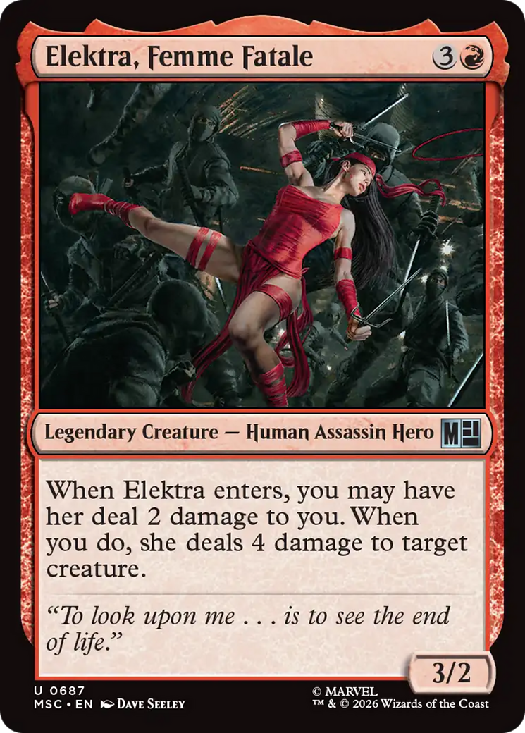 Elektra, Femme Fatale [Marvel Super Heroes Commander] Foil