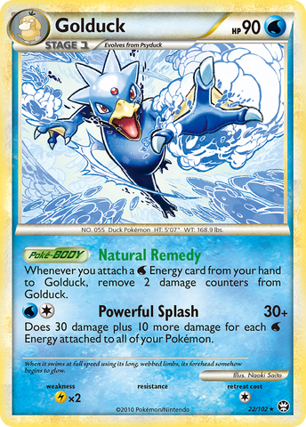 Golduck (22/102) [HeartGold & SoulSilver: Triumphant] Reverse Holofoil