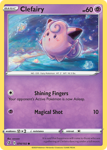 Clefairy (074/192) [Sword & Shield: Rebel Clash] Reverse Holofoil