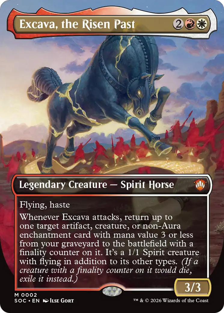 Excava, the Risen Past (Borderless) [Secrets of Strixhaven Commander] Foil