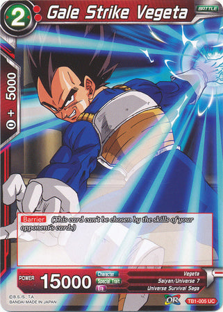 Gale Strike Vegeta (TB1-005) [The Tournament of Power] Parallel Foil