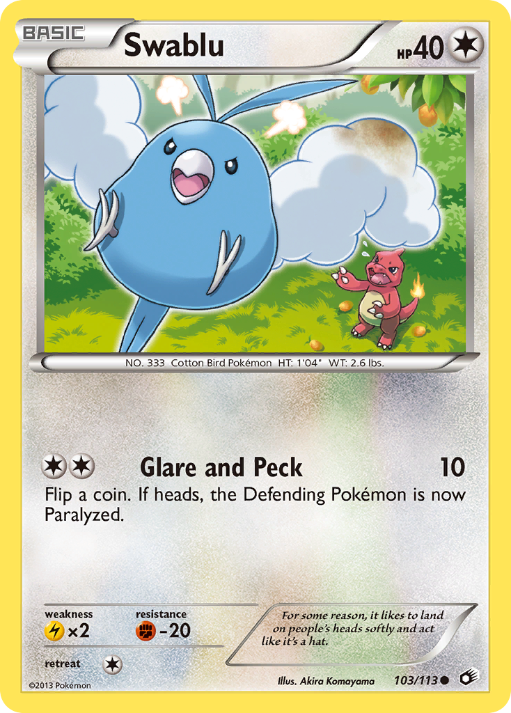 Swablu (103/113) [Black & White: Legendary Treasures] Reverse Holofoil