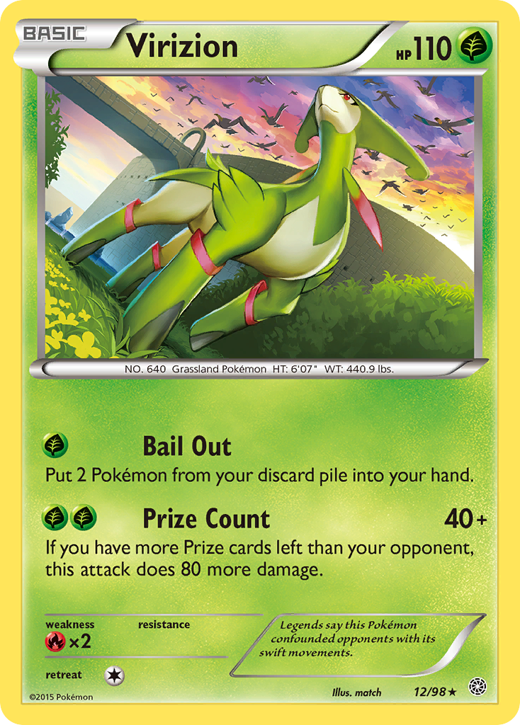 Virizion (12/98) [XY: Ancient Origins] Reverse Holofoil
