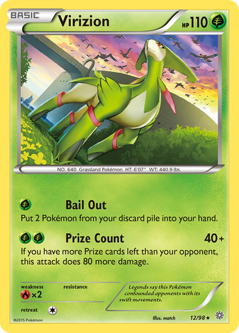 Virizion (12/98) [XY: Ancient Origins] Reverse Holofoil