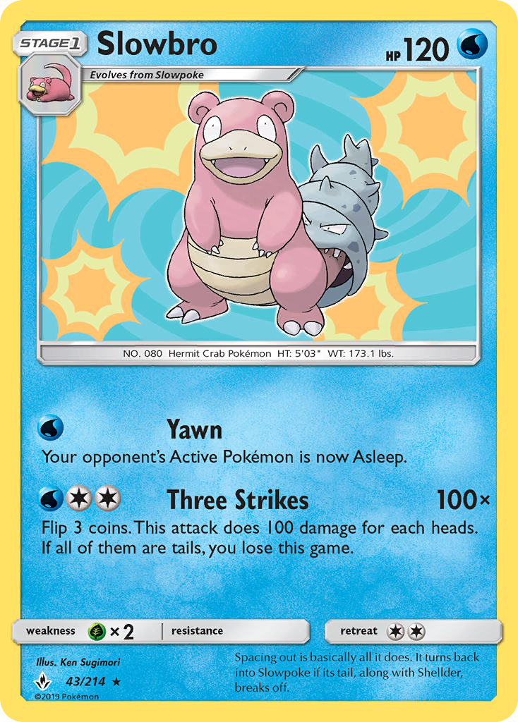 Slowbro (43/214) [Sun & Moon: Unbroken Bonds] Reverse Holofoil