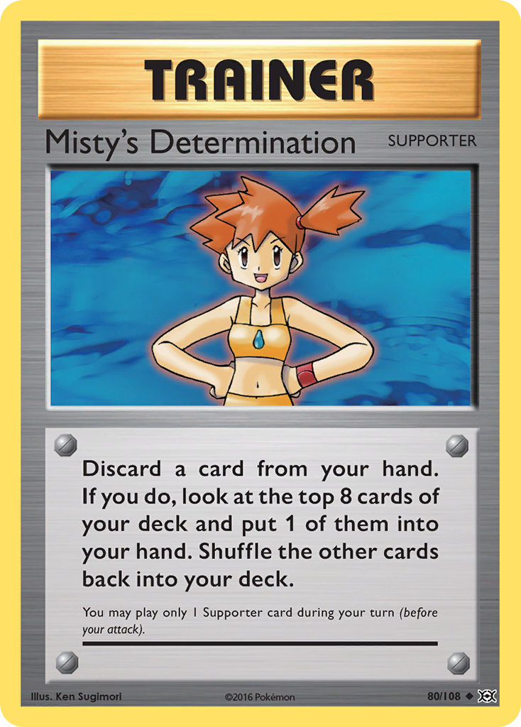 Misty's Determination (80/108) [XY: Evolutions] Reverse Holofoil