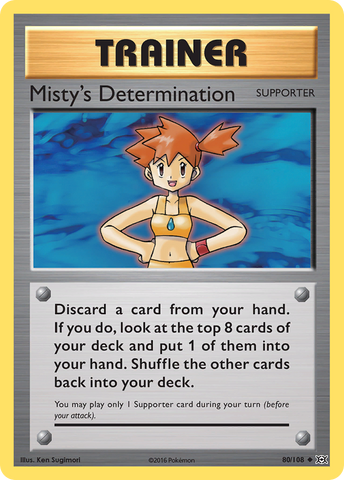 Misty's Determination (80/108) [XY: Evolutions] Reverse Holofoil