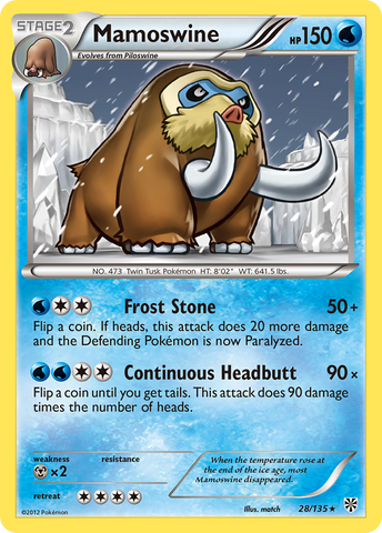 Mamoswine (28/135) [Black & White: Plasma Storm] Reverse Holofoil