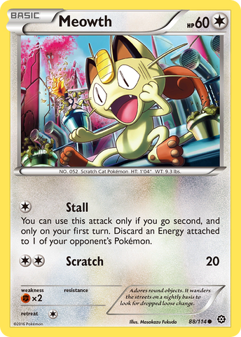Meowth (88/114) [XY: Steam Siege] Reverse Holofoil