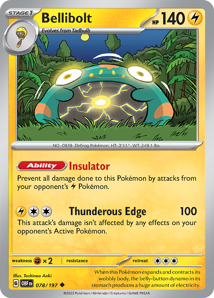 Bellibolt (078/197) [Scarlet & Violet: Obsidian Flames] Reverse Holofoil