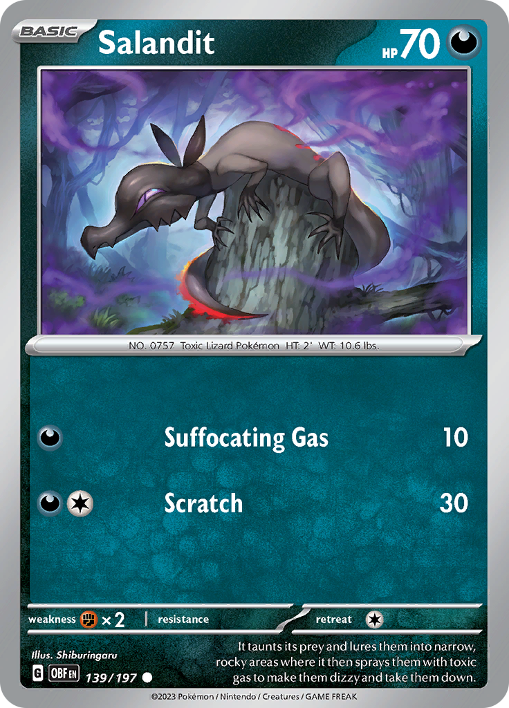 Salandit (139/197) [Scarlet & Violet: Obsidian Flames] Reverse Holofoil