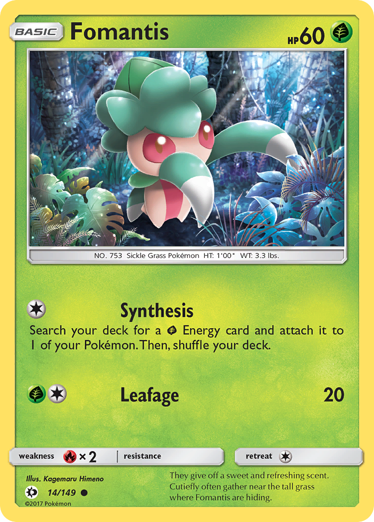 Fomantis (14/149) [Sun & Moon: Base Set] Reverse Holofoil