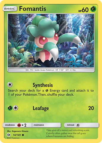 Fomantis (14/149) [Sun & Moon: Base Set] Reverse Holofoil