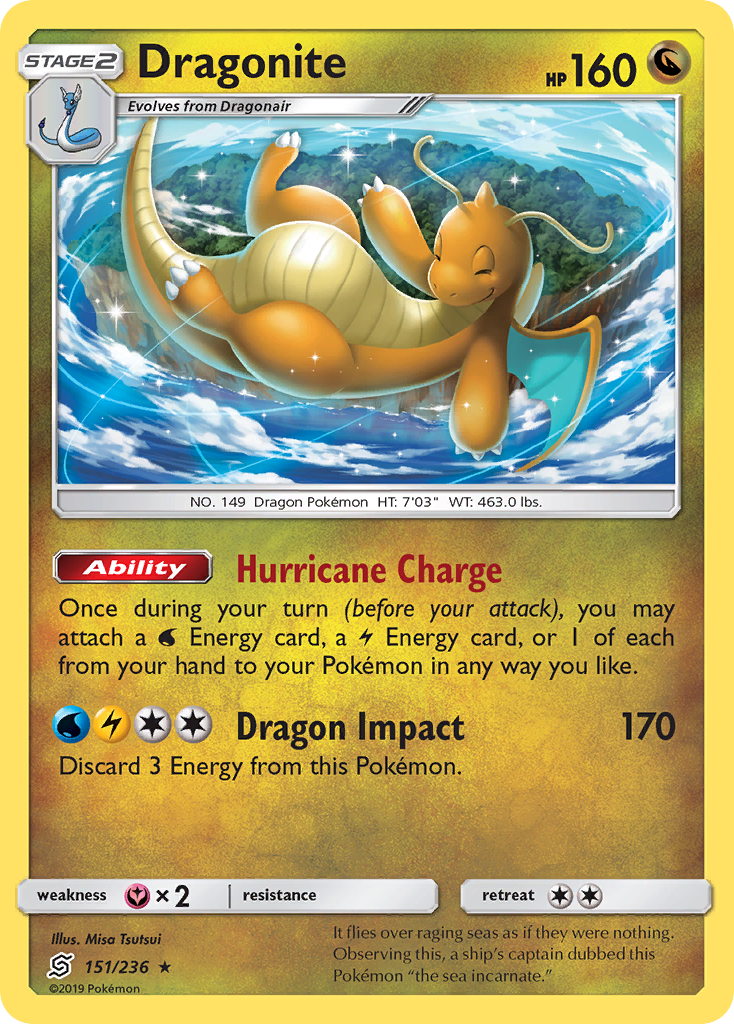 Dragonite (151/236) [Sun & Moon: Unified Minds] Reverse Holofoil