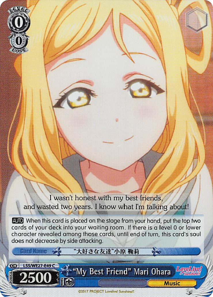 "My Best Friend" Mari Ohara (LSS/WE27-E49 C) (Parallel Foil) [Love Live! Sunshine!! Extra Booster]