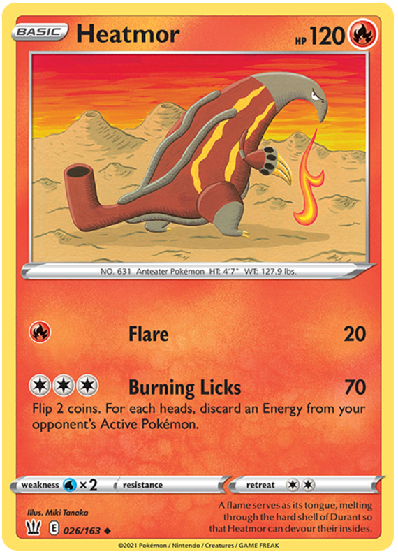 Heatmor (026/163) [Sword & Shield: Battle Styles] Reverse Holofoil