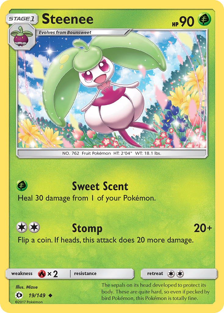 Steenee (19/149) [Sun & Moon: Base Set] Reverse Holofoil