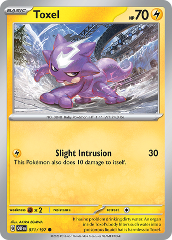 Toxel (071/197) [Scarlet & Violet: Obsidian Flames] Reverse Holofoil