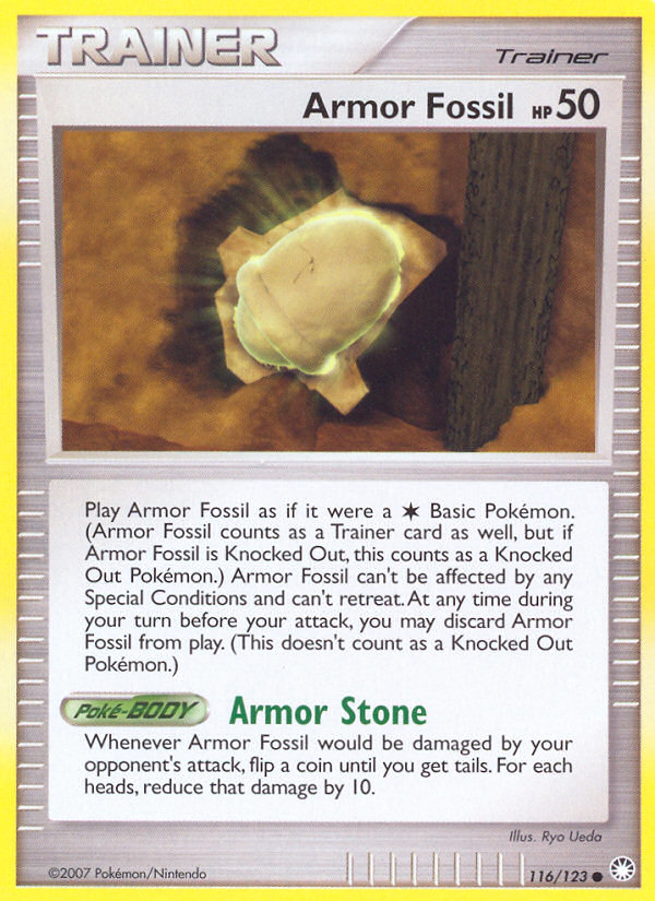 Armor Fossil (116/123) [Diamond & Pearl: Mysterious Treasures] Reverse Holofoil